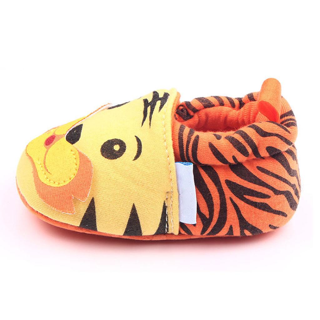 Cute Cartoon Animal Unisex Kids Toddler Soft Sole Baby Shoes Tiger - 13cm