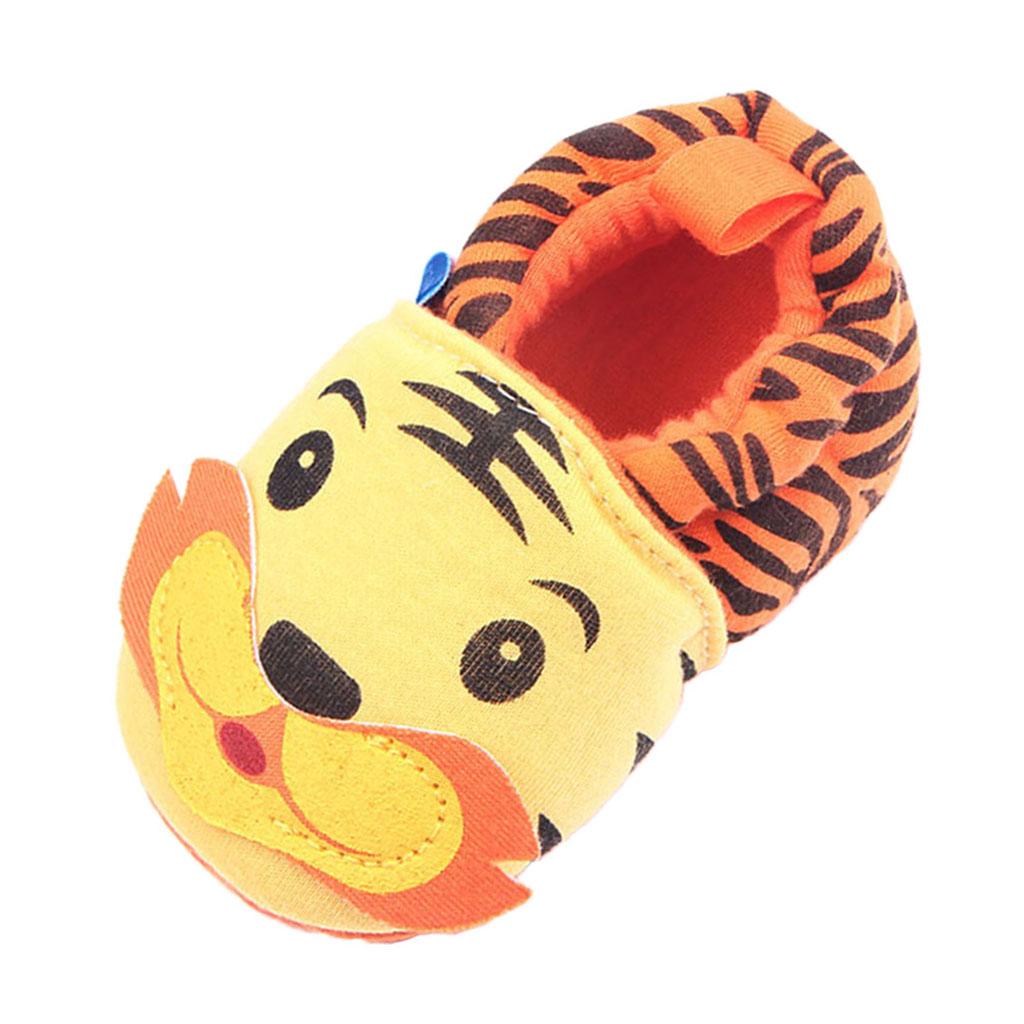 Cute Cartoon Animal Unisex Kids Toddler Soft Sole Baby Shoes Tiger - 13cm