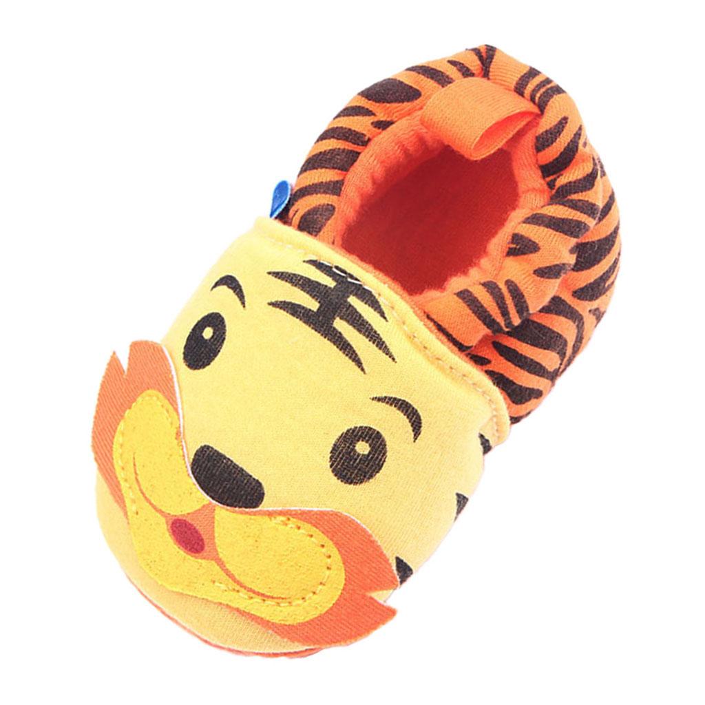 Cute Cartoon Animal Unisex Kids Toddler Soft Sole Baby Shoes Tiger - 13cm