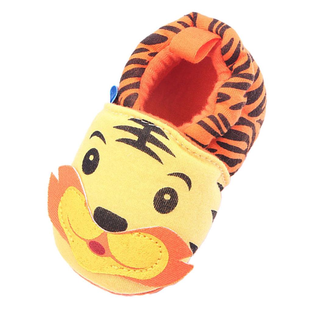 Cute Cartoon Animal Unisex Kids Toddler Soft Sole Baby Shoes Tiger - 13cm