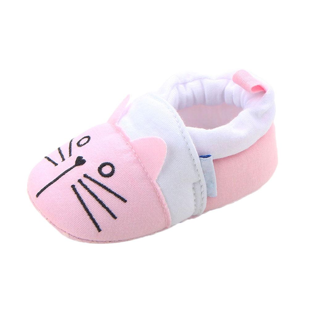 Cute Cartoon Animal Unisex Kids Toddler Soft Sole Baby Shoes Cat - 11cm