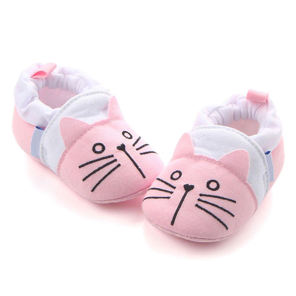 Cute Cartoon Animal Unisex Kids Toddler Soft Sole Baby Shoes Cat - 11cm