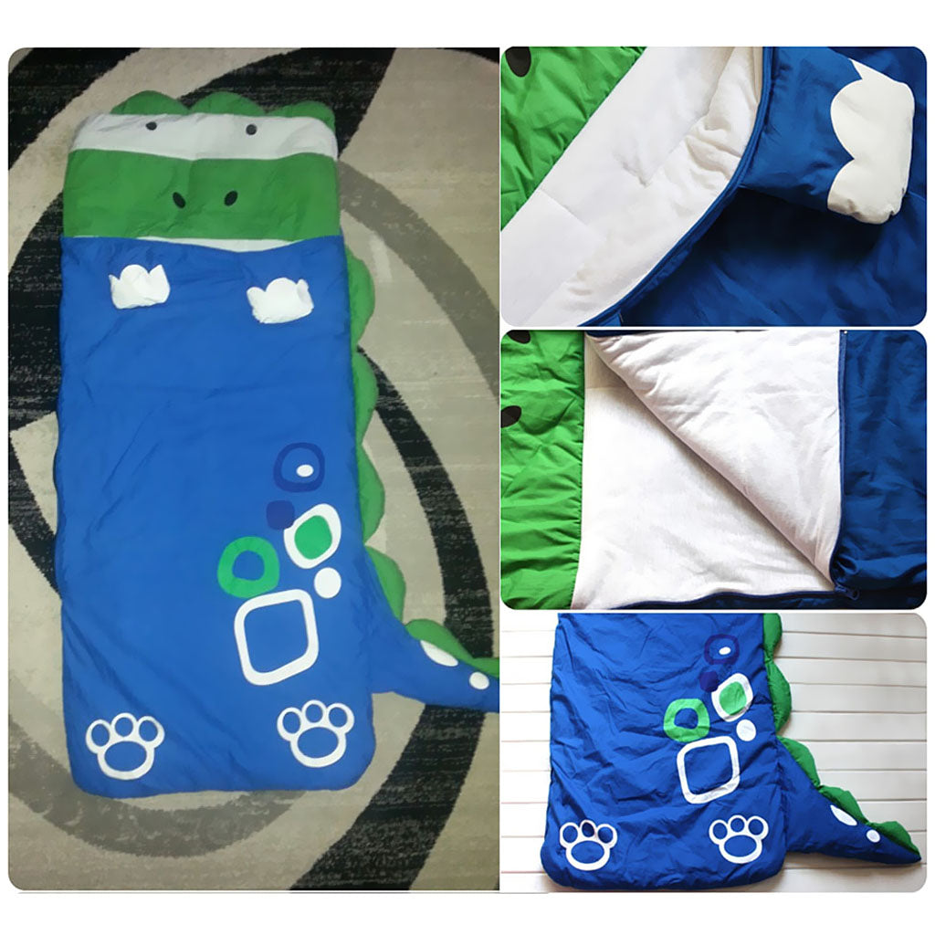 Kids Plush Animal Sleeping Bag Soft Cotton Childrens Sleeping Sack Dinosaur