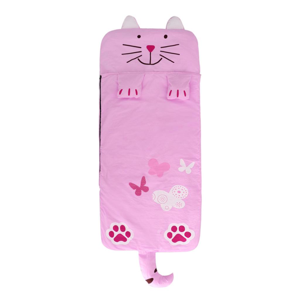 Kids Plush Animal Sleeping Bag Soft Cotton Childrens Sleeping Sack Cat