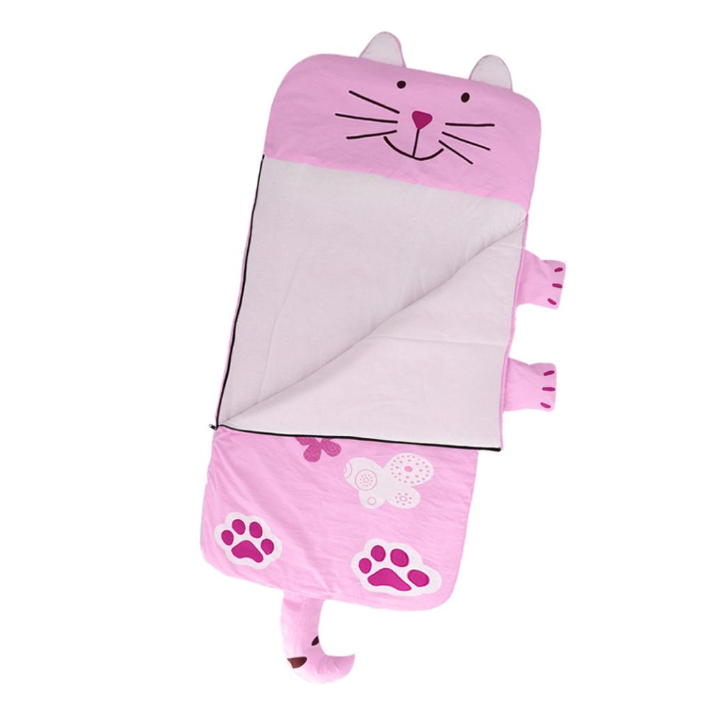 Kids Plush Animal Sleeping Bag Soft Cotton Childrens Sleeping Sack Cat
