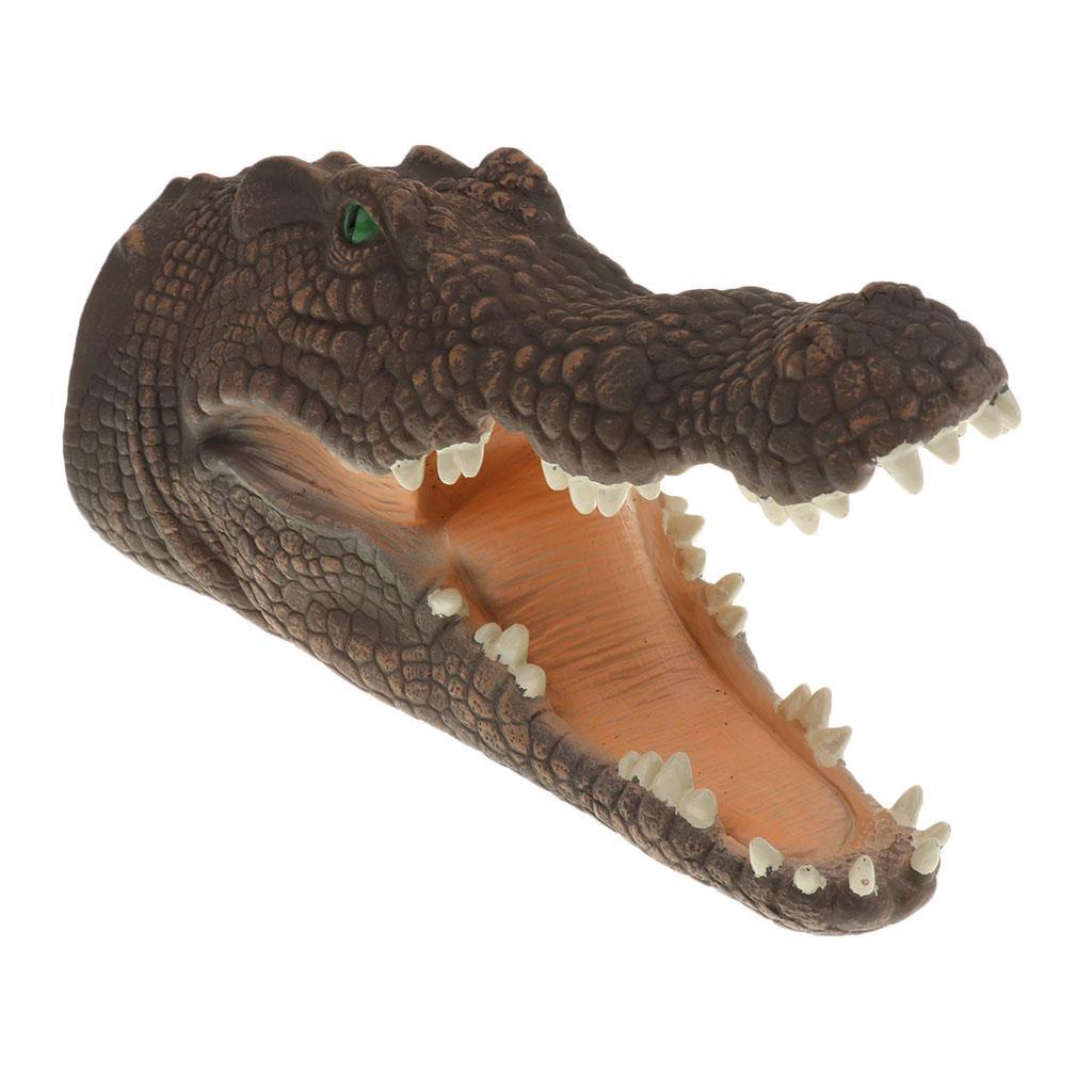 Simulation Dinosaur Animal Head Model Hand Puppet Kids Toy Alligator