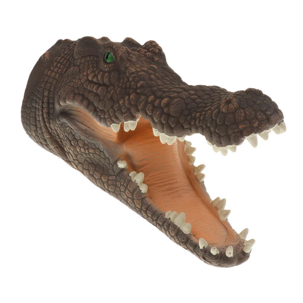 Simulation Dinosaur Animal Head Model Hand Puppet Kids Toy Alligator