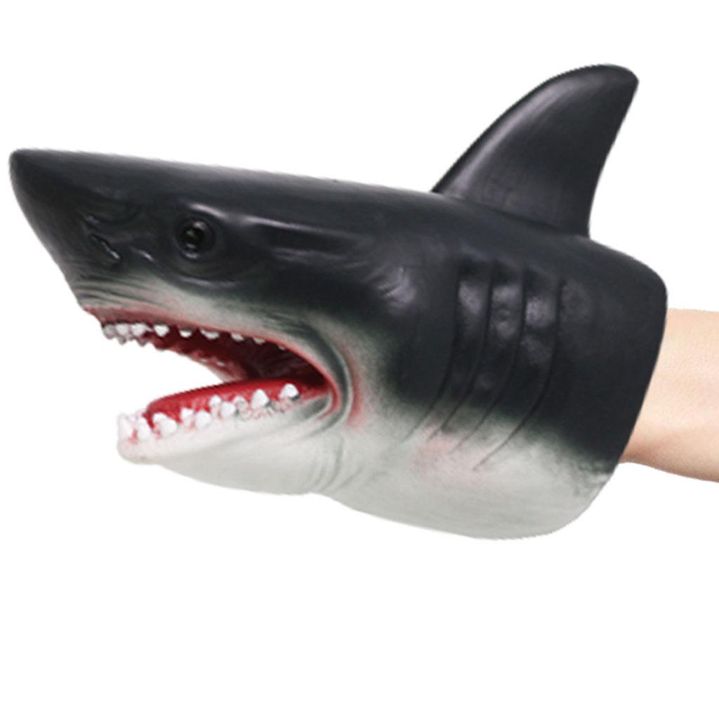 Simulation Dinosaur Animal Head Model Hand Puppet Kids Toy Shark