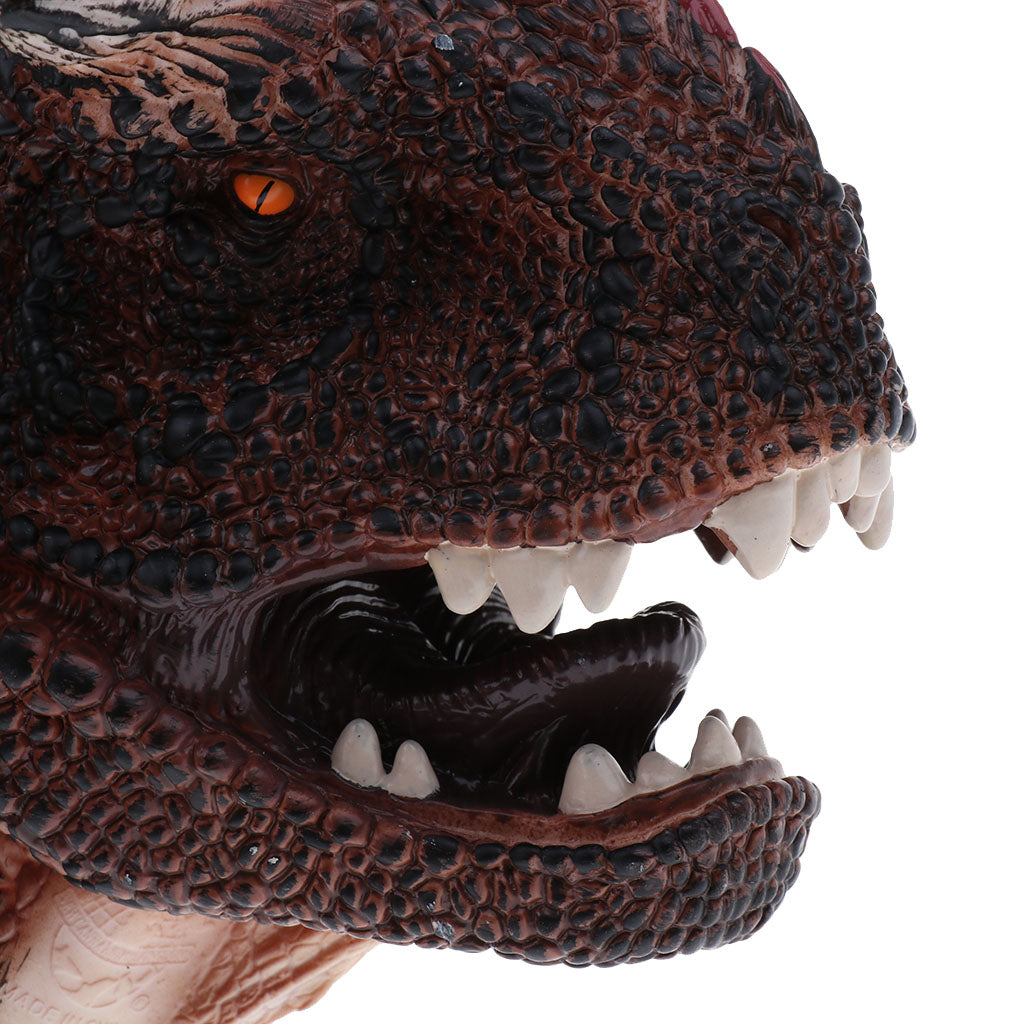 Simulation Dinosaur Animal Head Model Hand Puppet Kids Toy Carnotaurus