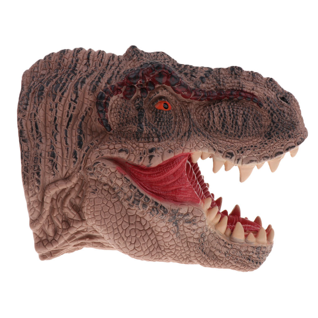 Simulation Dinosaur Animal Head Model Hand Puppet Kids Toy T-Rex