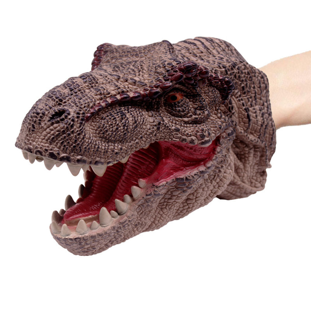 Simulation Dinosaur Animal Head Model Hand Puppet Kids Toy T-Rex