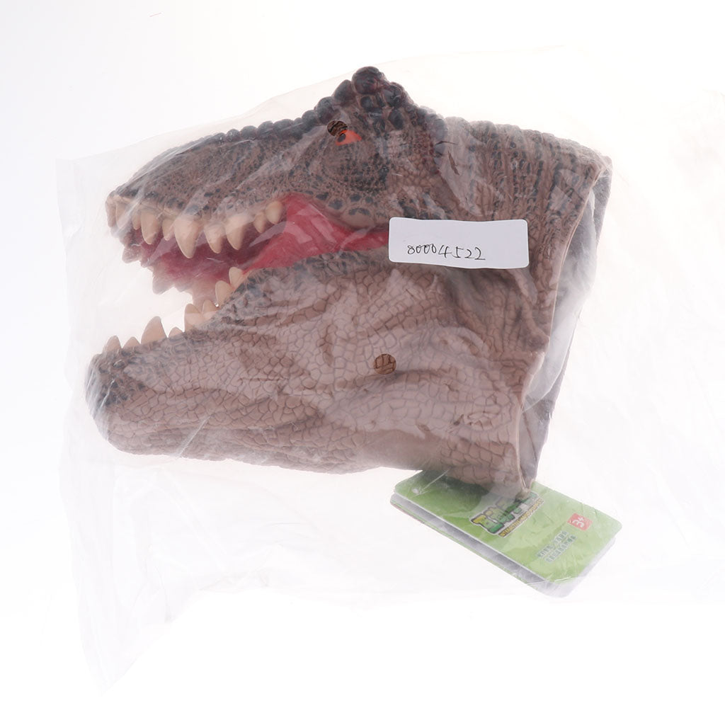 Simulation Dinosaur Animal Head Model Hand Puppet Kids Toy T-Rex