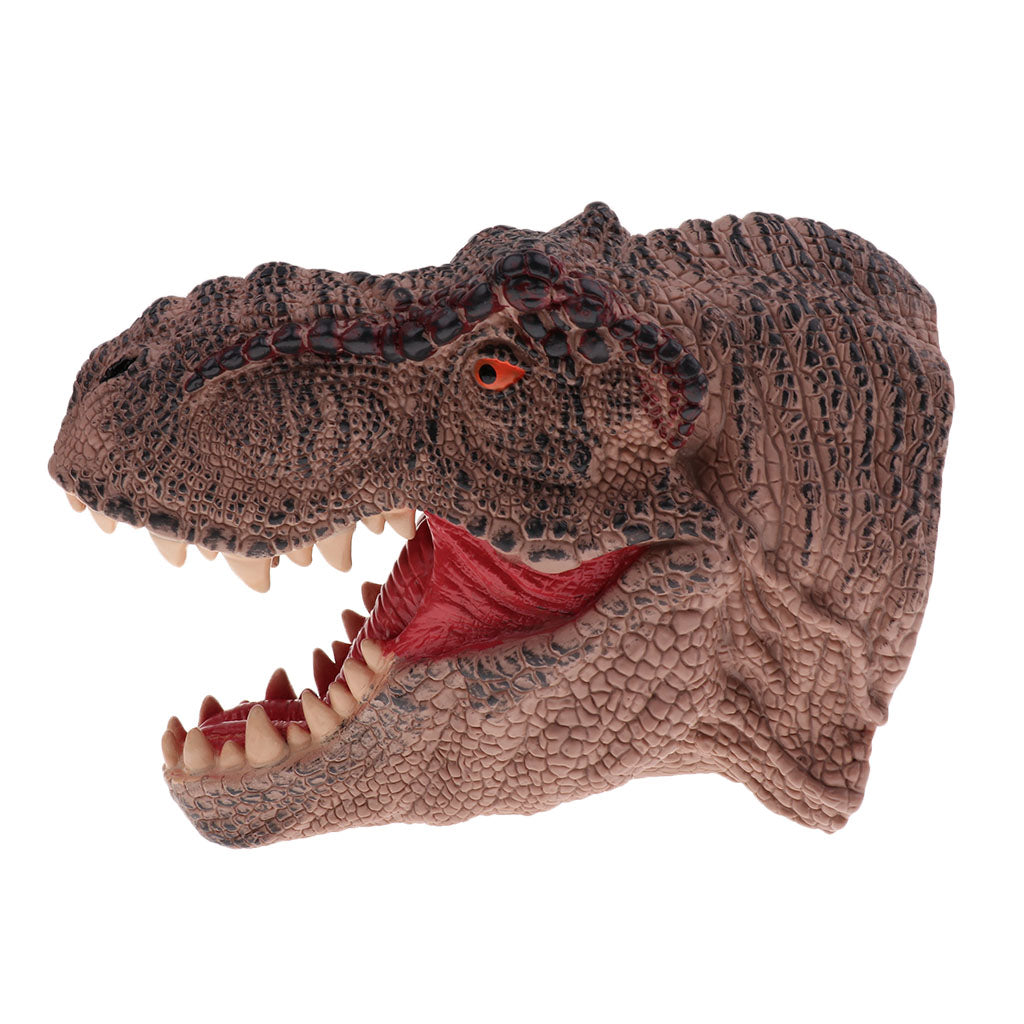 Simulation Dinosaur Animal Head Model Hand Puppet Kids Toy T-Rex