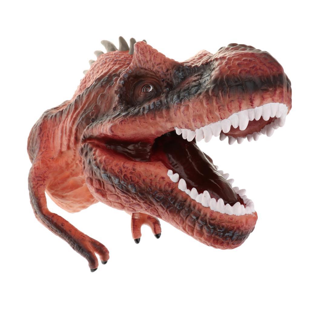 Simulation Dinosaur Animal Head Model Hand Puppet Kids Toy T-Rex 1 in Box