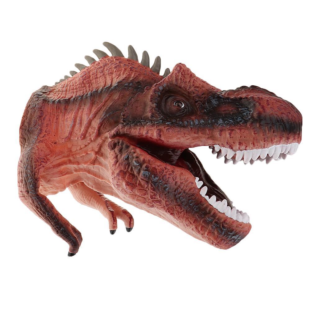 Simulation Dinosaur Animal Head Model Hand Puppet Kids Toy T-Rex 1 in Box