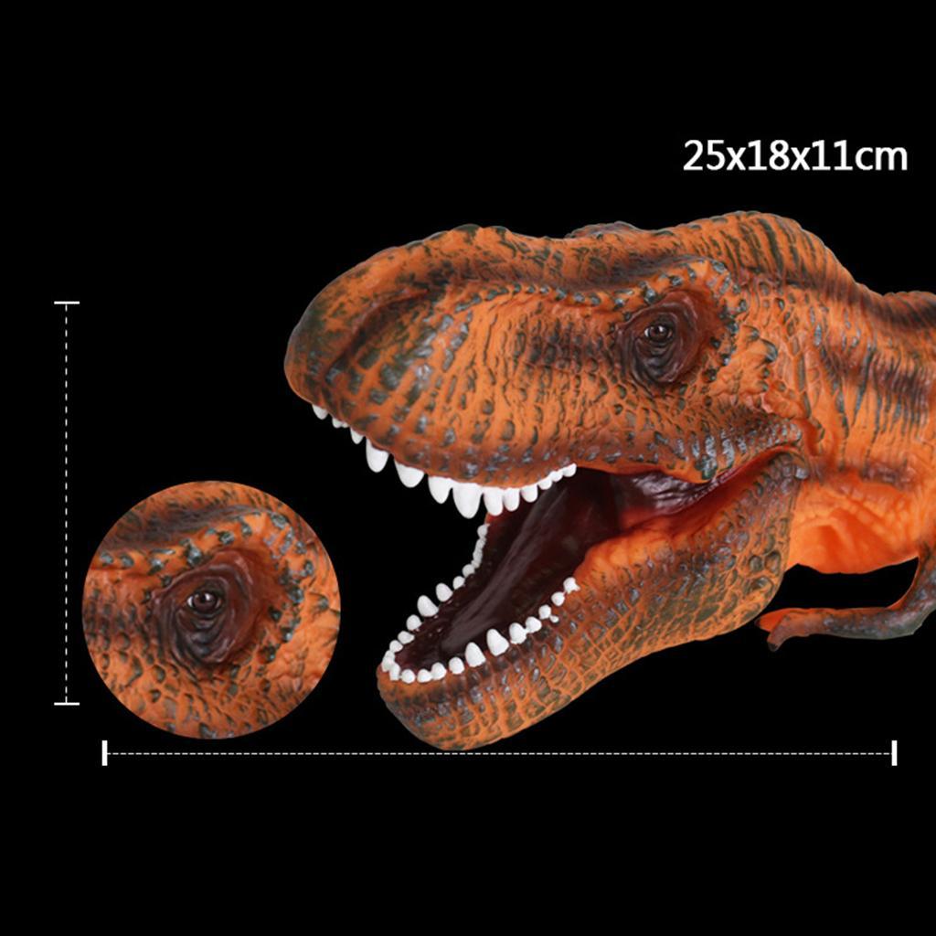 Simulation Dinosaur Animal Head Model Hand Puppet Kids Toy T-Rex 2 in Box
