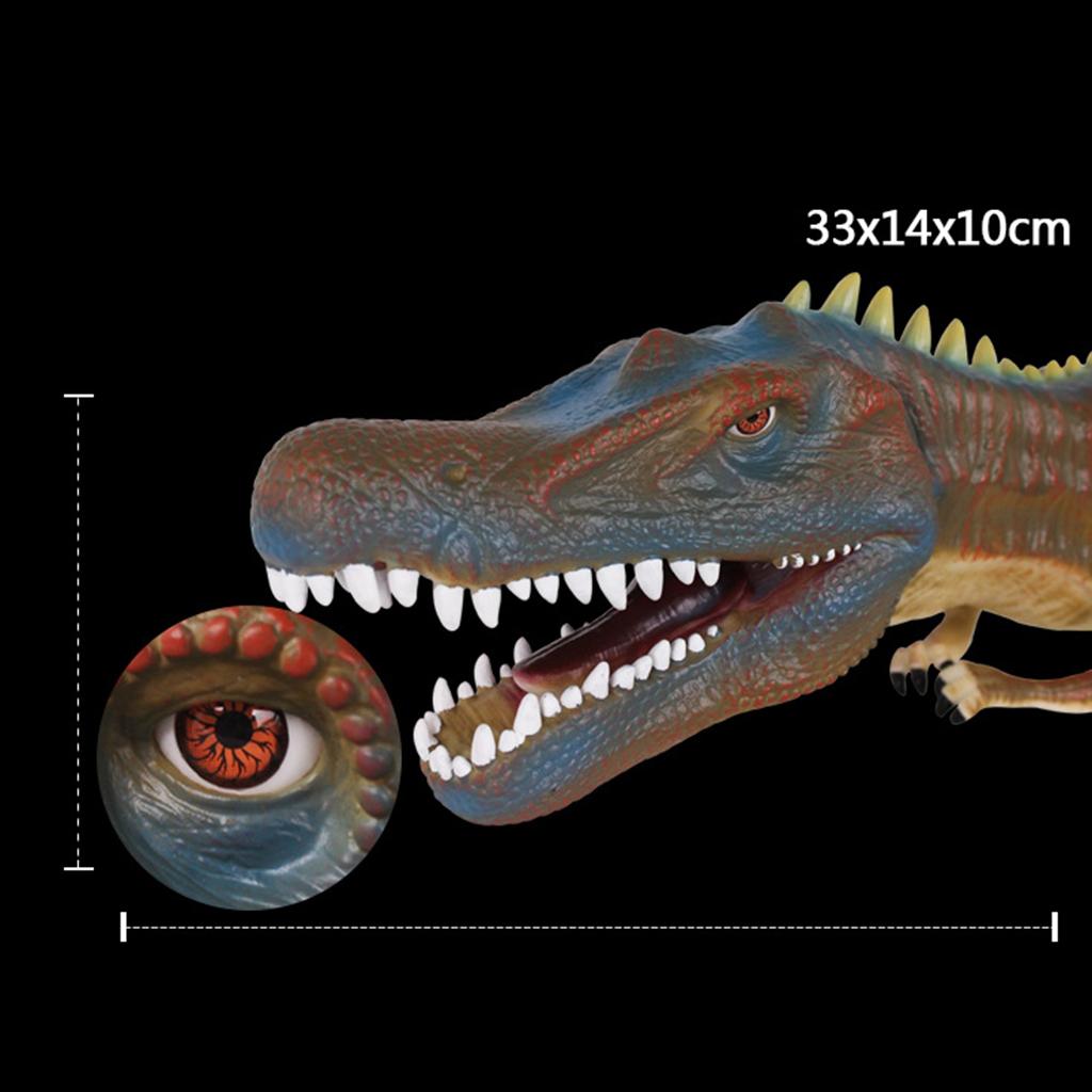 Simulation Dinosaur Animal Head Model Hand Puppet Kids Toy Baryonyx in Box