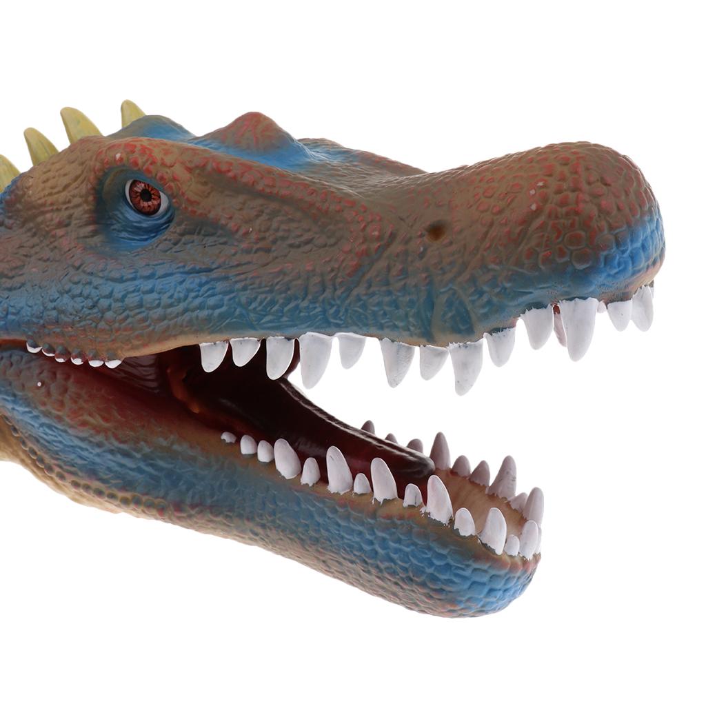 Simulation Dinosaur Animal Head Model Hand Puppet Kids Toy Baryonyx in Box