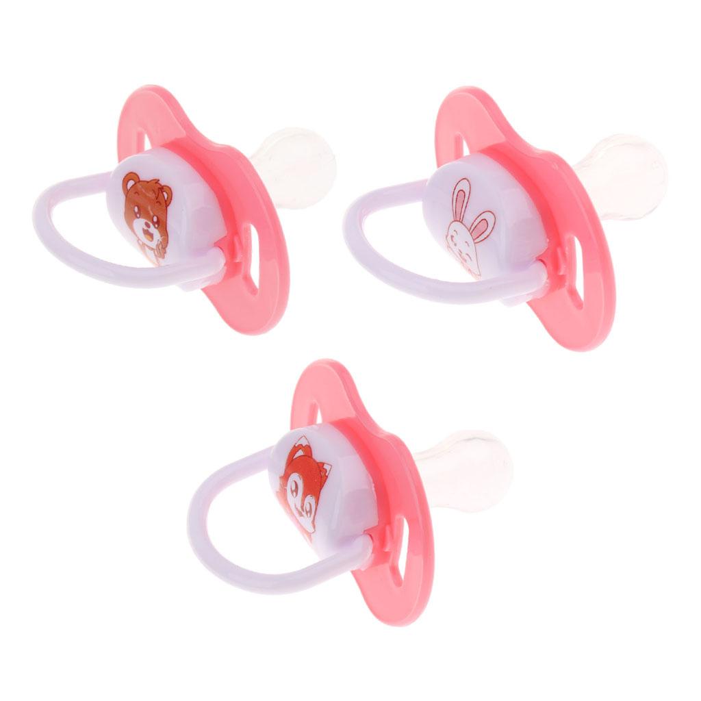 Baby Infant Orthodontic Dummy Pacifier Silicone Teat Pink(Round Pacifier)