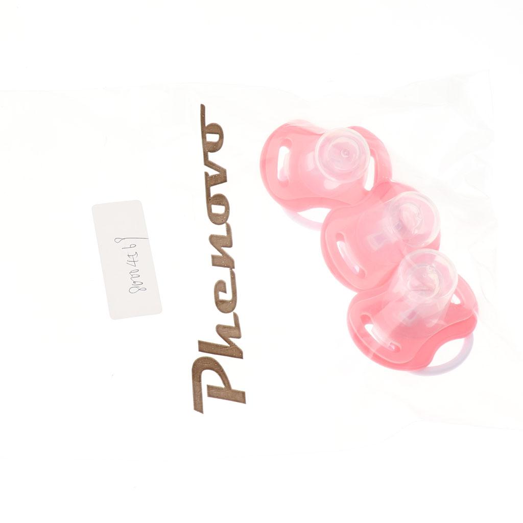 Baby Infant Orthodontic Dummy Pacifier Silicone Teat Pink(Round Pacifier)