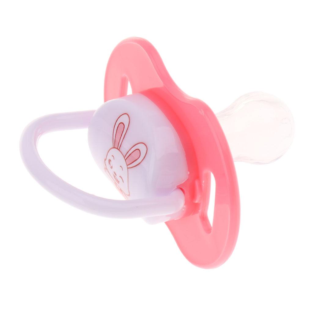 Baby Infant Orthodontic Dummy Pacifier Silicone Teat Pink(Round Pacifier)