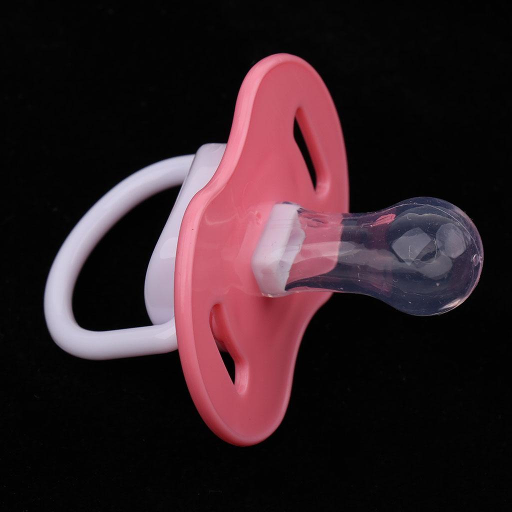 Baby Infant Orthodontic Dummy Pacifier Silicone Teat Pink(Round Pacifier)