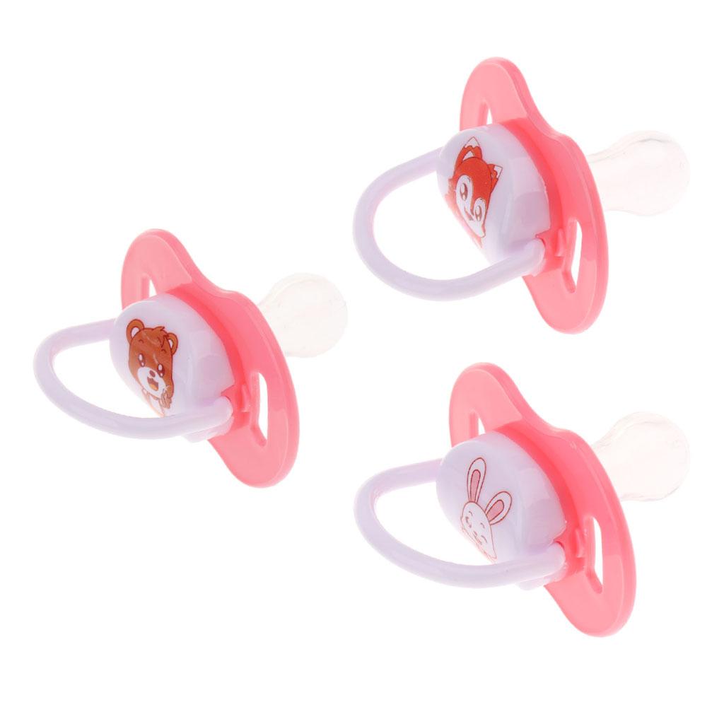 Baby Infant Orthodontic Dummy Pacifier Silicone Teat Pink(Round Pacifier)