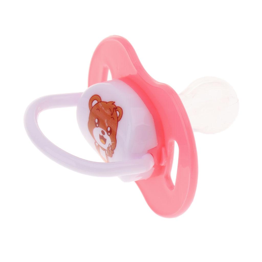 Baby Infant Orthodontic Dummy Pacifier Silicone Teat Pink(Round Pacifier)