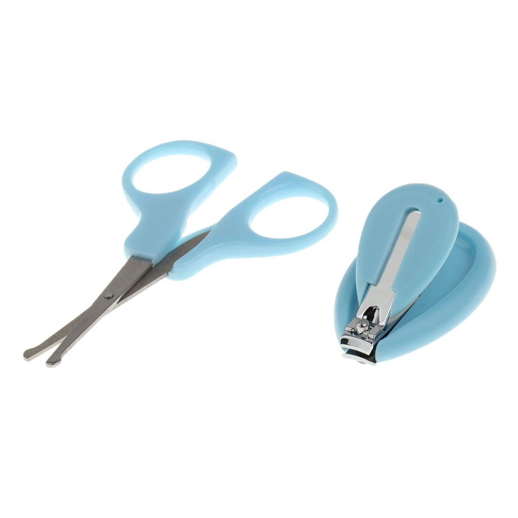 4pcs/Set Baby Nail Clippers Scissors Cutters Finger Manicure Blue