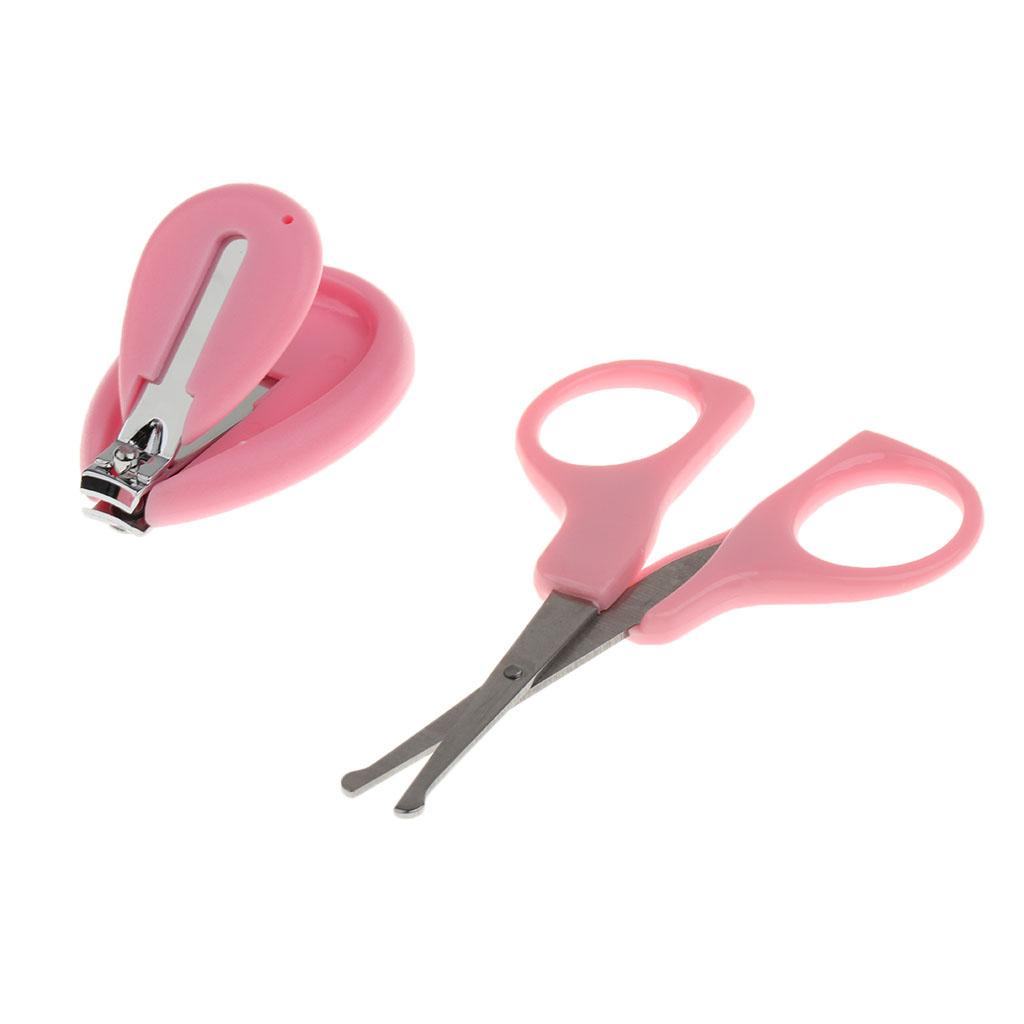 4pcs/Set Baby Nail Clippers Scissors Cutters Finger Manicure Pink Puppy