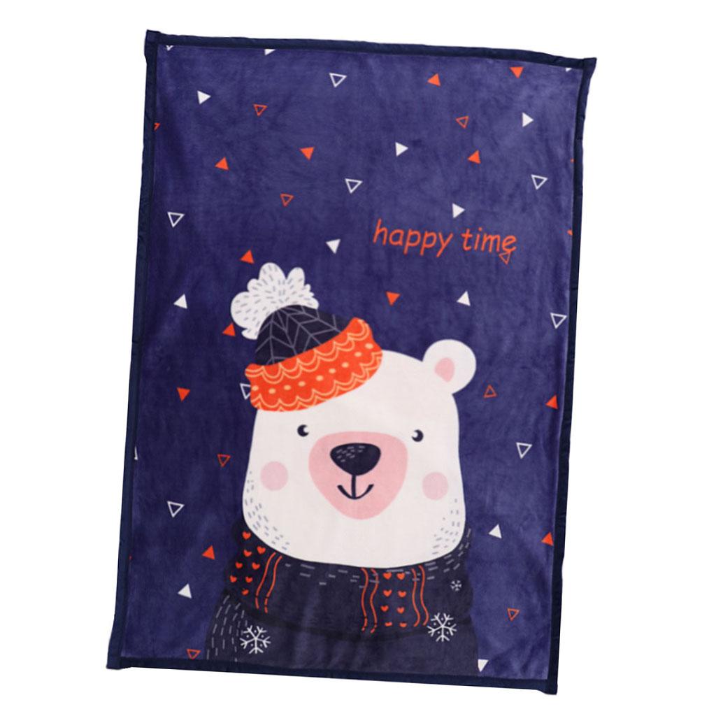 Blanket Preschool Bed Mat Office Nap Baby Towel 100x150cm White Bear