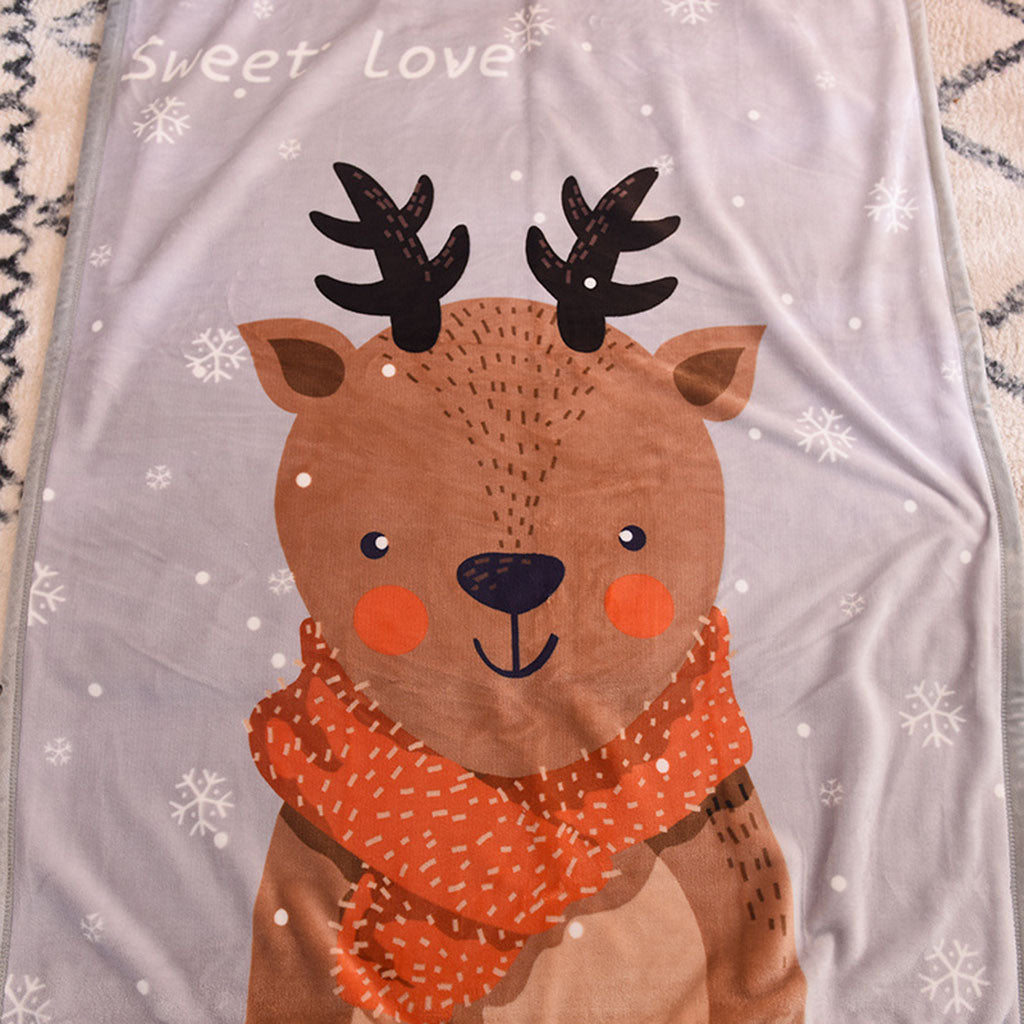 Blanket Preschool Bed Mat Office Nap Baby Towel 100x150cm Deer