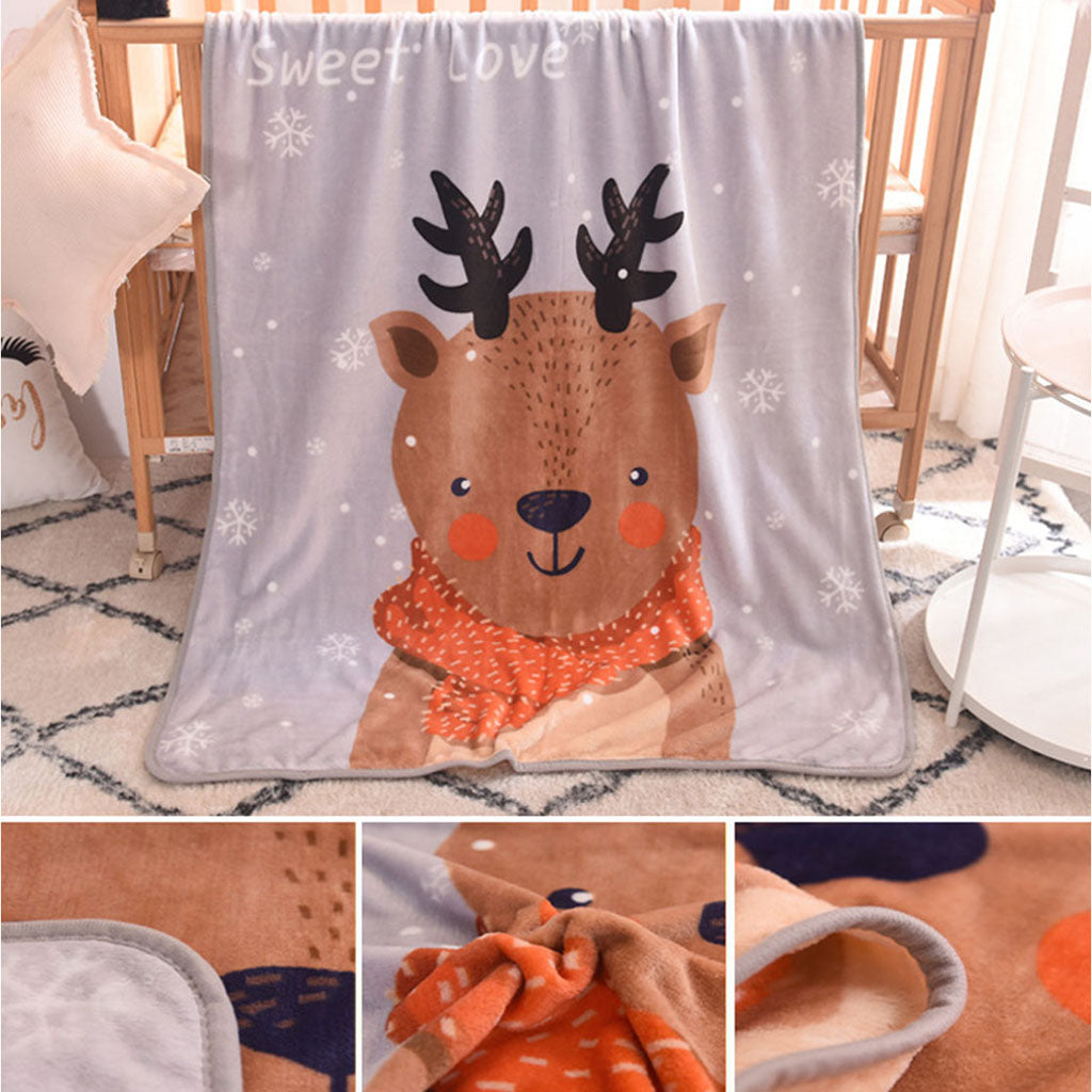 Blanket Preschool Bed Mat Office Nap Baby Towel 100x150cm Deer