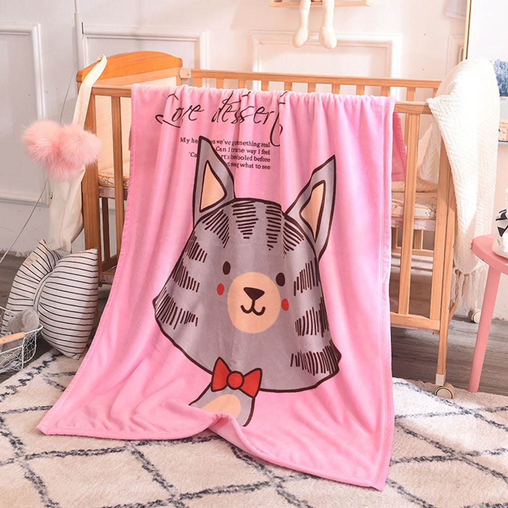 Blanket Preschool Bed Mat Office Nap Baby Towel 100x150cm Tie Cat