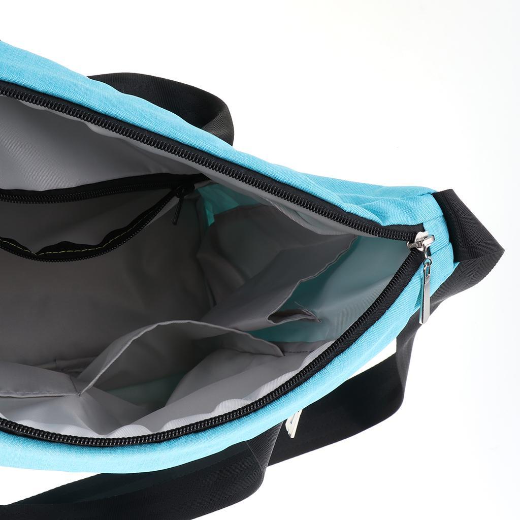 Multi-use Baby Carriage Bag Bottle Diaper Storage Mummy Bag Blue white
