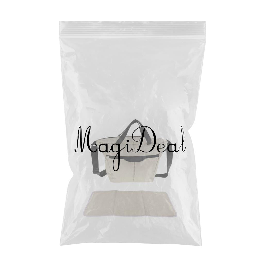 Multi-use Baby Carriage Bag Bottle Diaper Storage Mummy Bag Beige