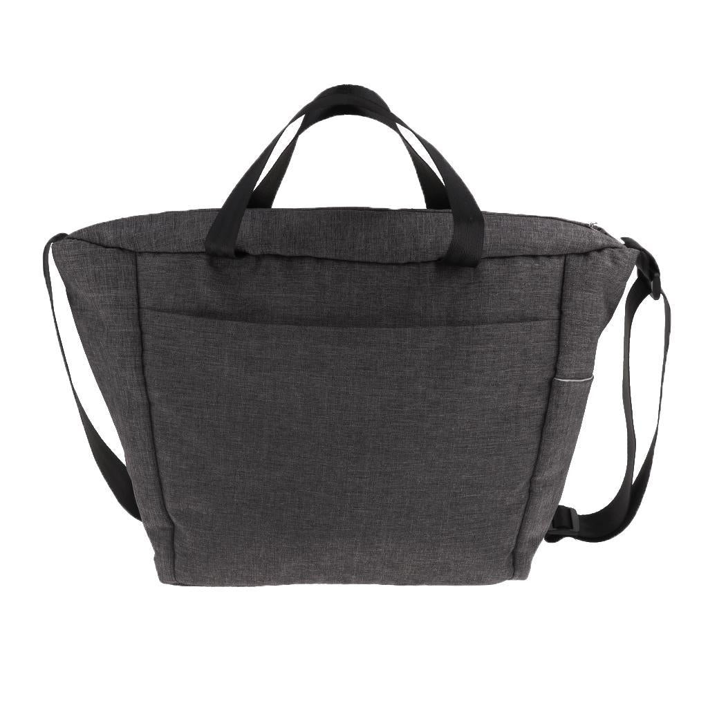 Multi-use Baby Carriage Bag Bottle Diaper Storage Mummy Bag Gray