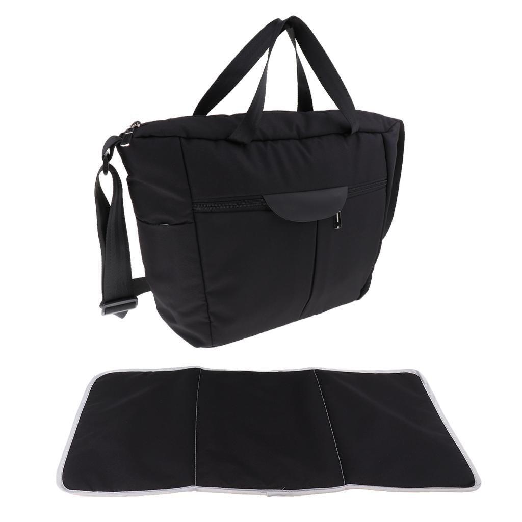 Multi-use Baby Carriage Bag Bottle Diaper Storage Mummy Bag Black