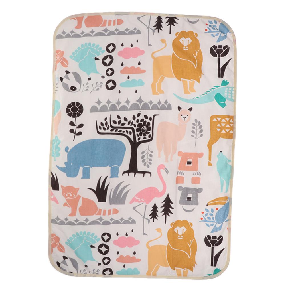 Baby Bedding Cover Diaper Changing Pad Nappy Mat Waterproof Animal Zoo