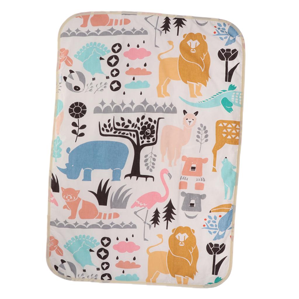 Baby Bedding Cover Diaper Changing Pad Nappy Mat Waterproof Animal Zoo