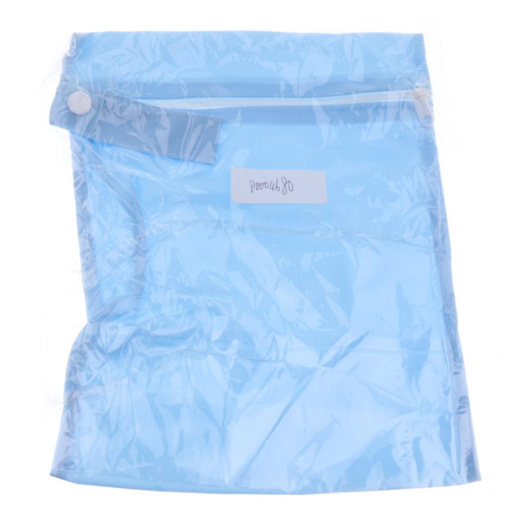 Baby Waterproof Reusable Zip Pouch Wet Dry Bag Cloth Diaper Nappy Blue