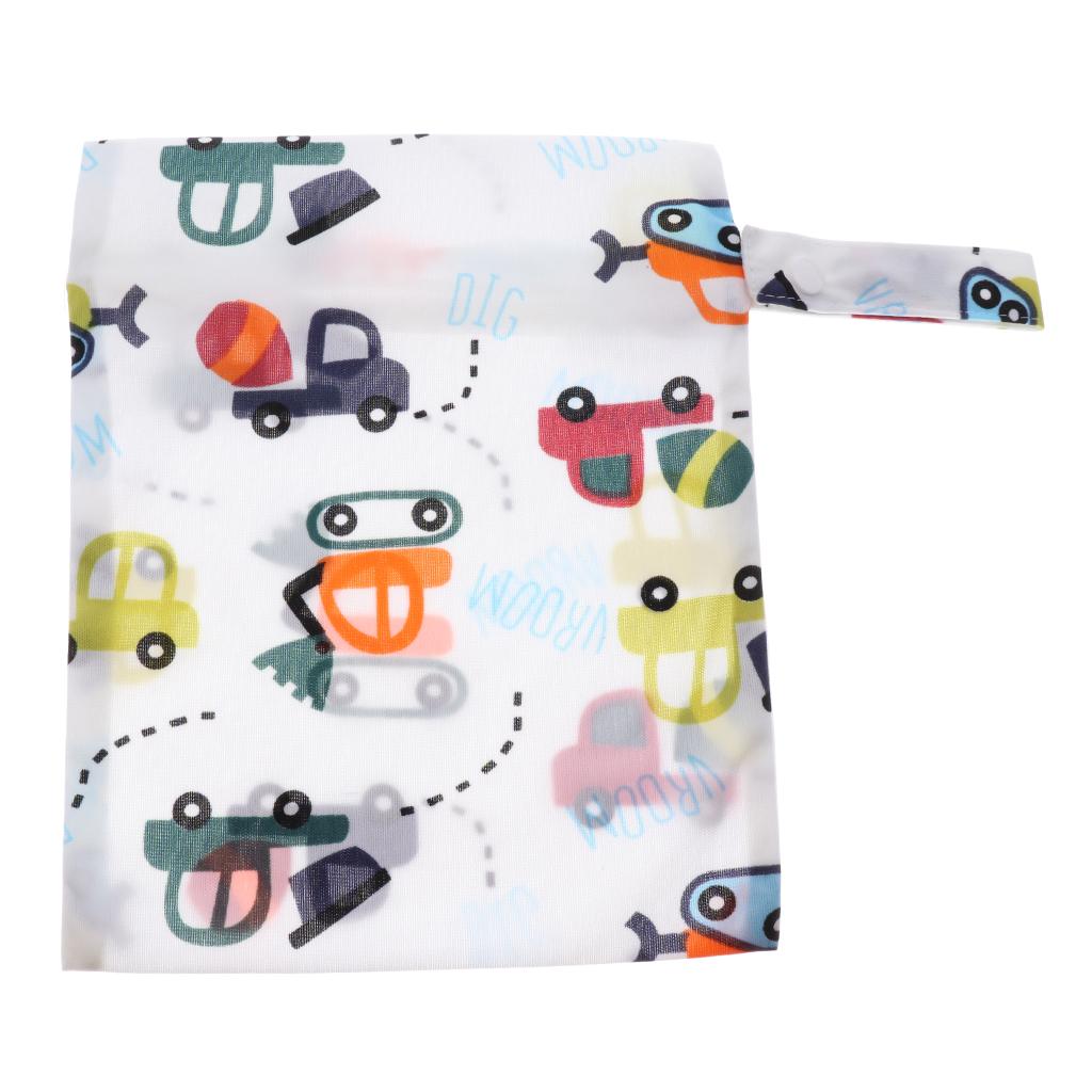 Baby Waterproof Reusable Zip Pouch Wet Dry Bag Cloth Diaper Nappy Car