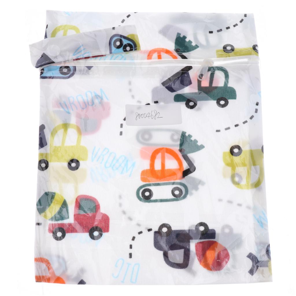 Baby Waterproof Reusable Zip Pouch Wet Dry Bag Cloth Diaper Nappy Car