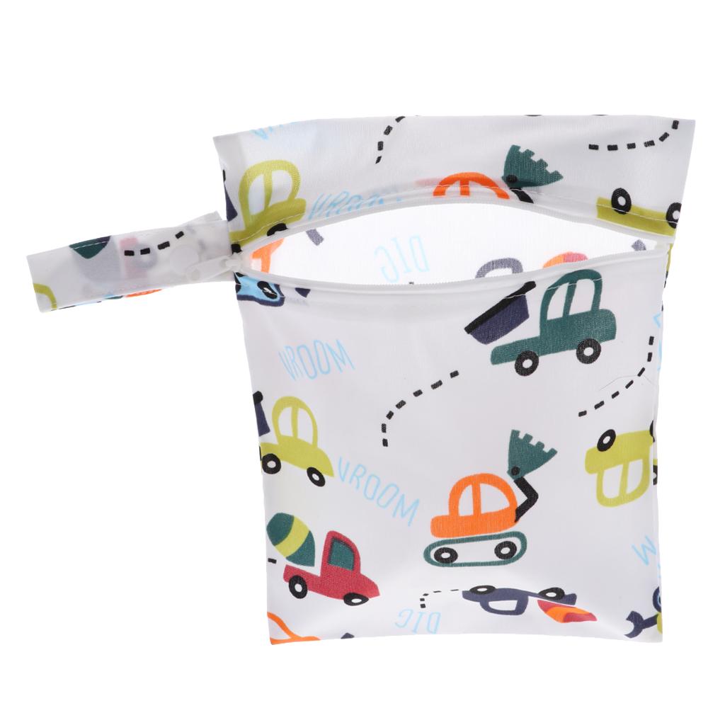 Baby Waterproof Reusable Zip Pouch Wet Dry Bag Cloth Diaper Nappy Car