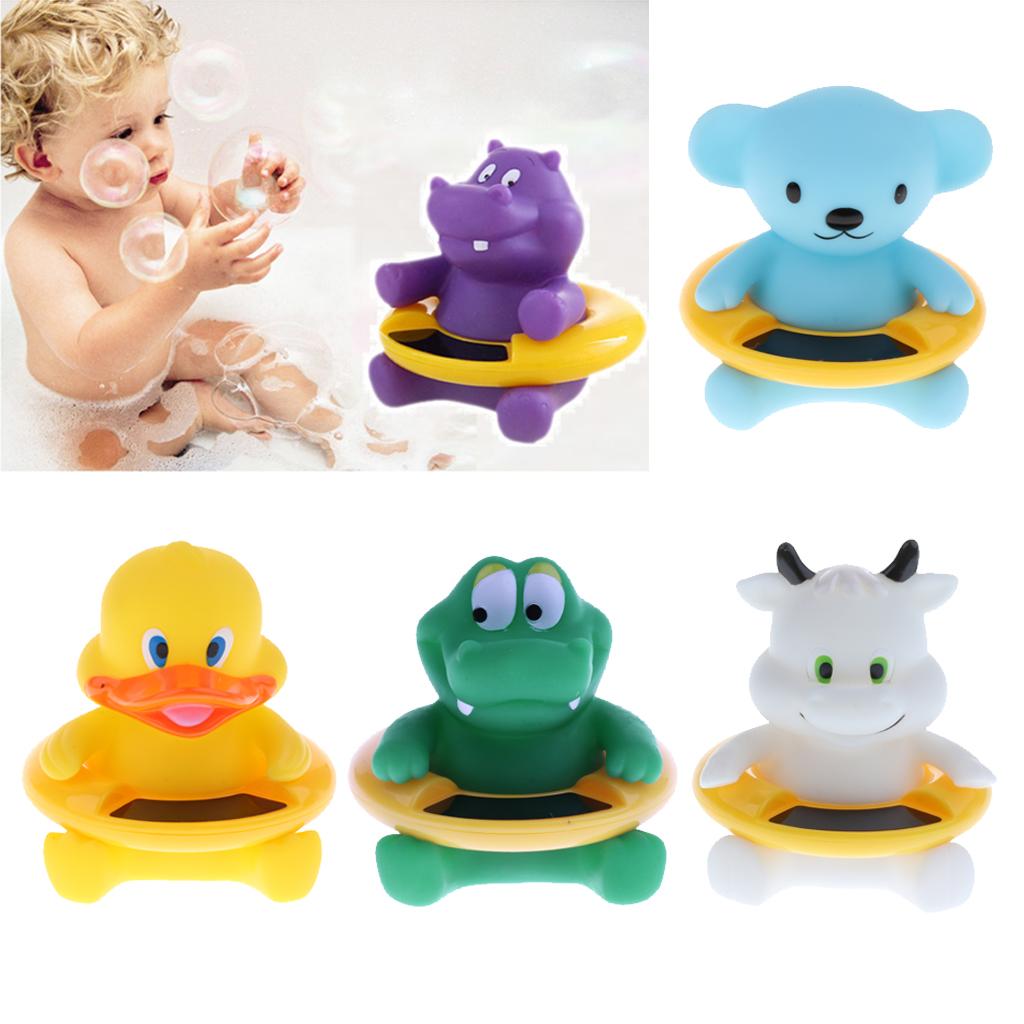 Baby Bath Tub Water Temperature Tester Toy Thermometer Purple Hippo