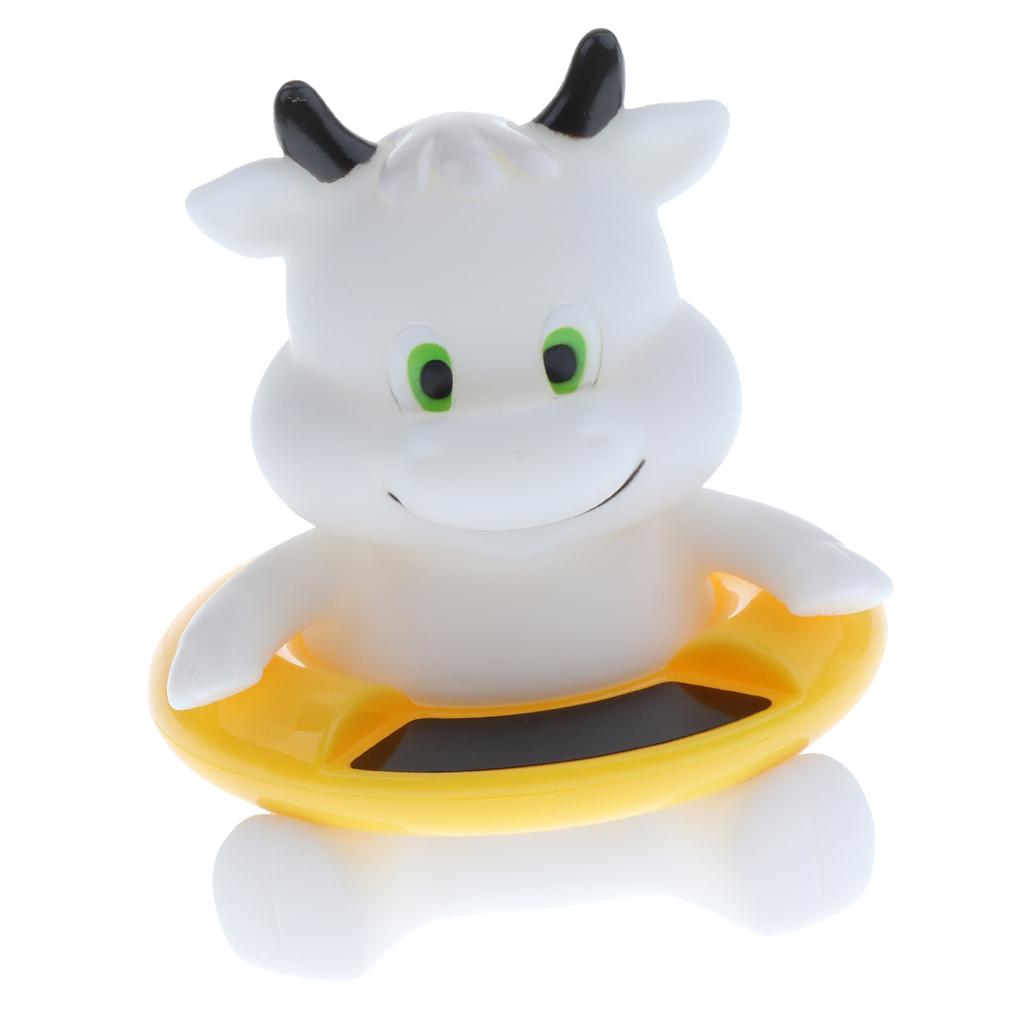 Baby Bath Tub Water Temperature Tester Toy Thermometer White Cow