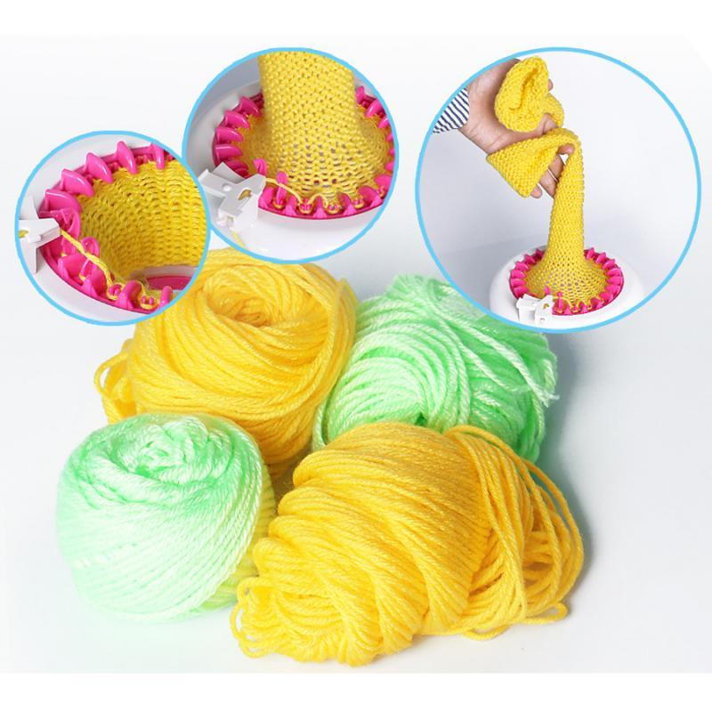 Fun 38-Pin Knitting Machine for Kids - Litte Weaver Weaving Loom Toy Hands-on DIY Knit Scarf Hat Sock Educational