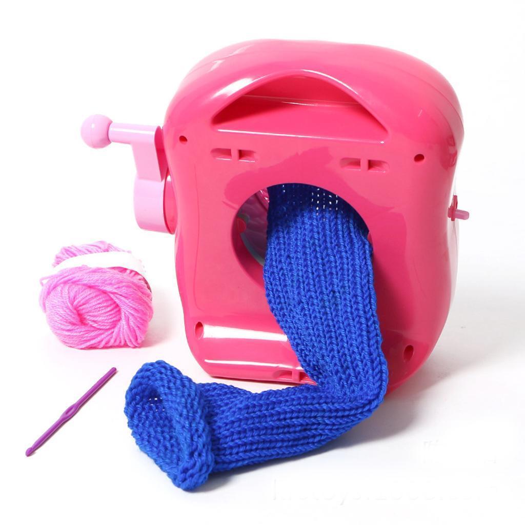 Fun Knitting Machine for Kids - Litte Weaver Weaving Loom Toy Hands-on DIY Knit Scarf Hat Sock Educational