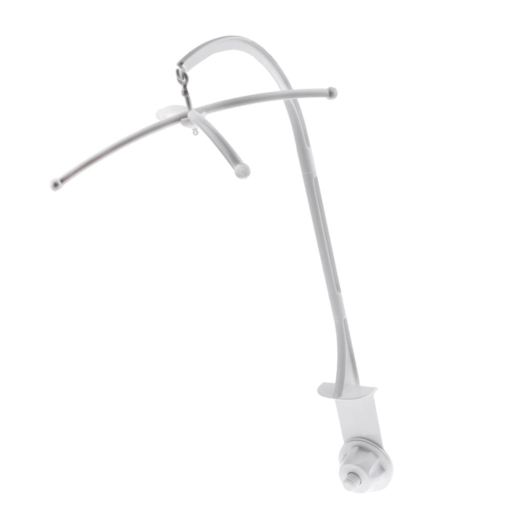 72cm White Crib Music Box Holder Baby Bed Bell Arm Bracket