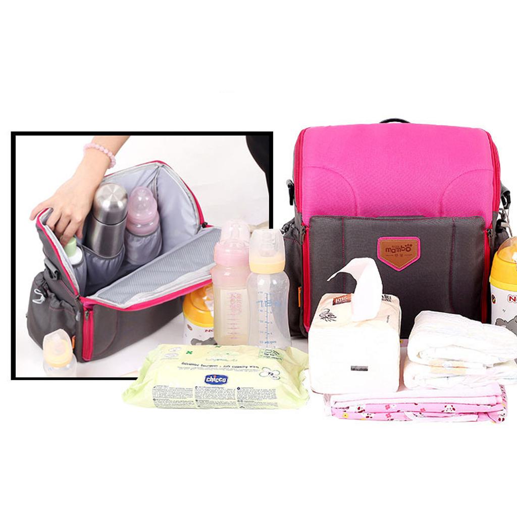 Baby Booster Seats Diaper Mummy Bag Baby Chair Diaper Backpack Pink